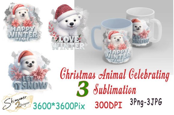 Download Winter Animal Christmas T-Shirt Design - Winter animal Collection