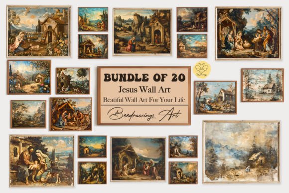 Download Oil Painting Jesus Wall Art Bundle - Painting Collection