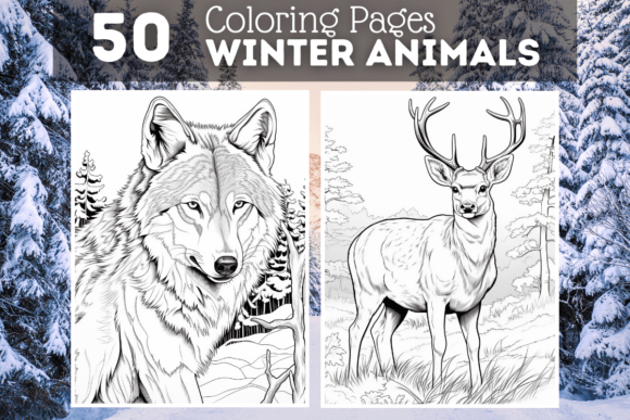 Download 50 Winter Animal Coloring Pages Adults - Winter animal Collection