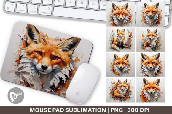 Download Mouse Pad 3D Fox Painting - Painting Collection