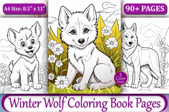 Download Winter Animal Wolf Coloring Book Pages - Winter animal Collection