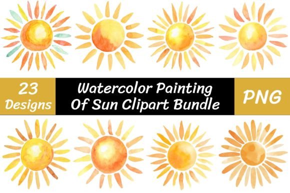 Download Watercolor Painting of Sun Clipart - Painting Collection