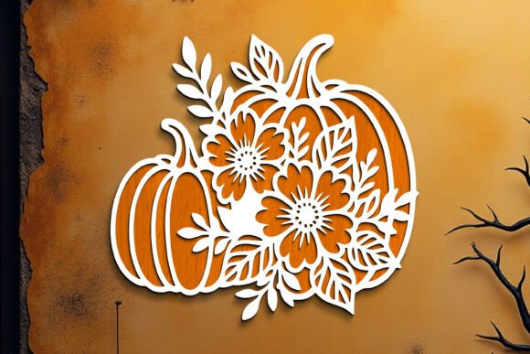 Download Stacked Flower Pumpkins Laser Cut SVG - Pumpkins Collection