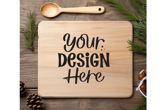 Download Christmas Kitchen Cutting Board Mockup - Board Collection
