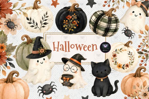 Download Halloween Ghosts Pumpkins Clipart - Pumpkins Collection