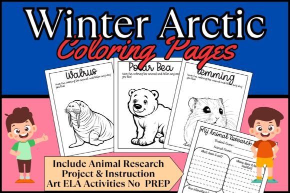 Download Winter Animal: Coloring/Research Project - Winter animal Collection