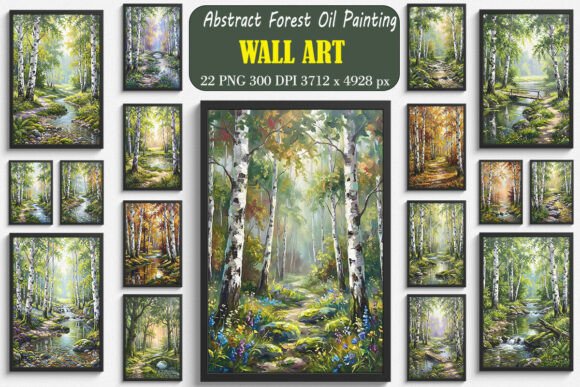 Download Abstract Forest Oil Painting Wall Arts - Painting Collection