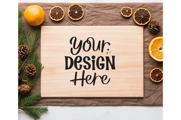 Download Christmas Kitchen Cutting Board Mockup - Board Collection