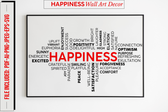 Download HAPPINESS Wall Art Decoration - Wall art decoration Collection