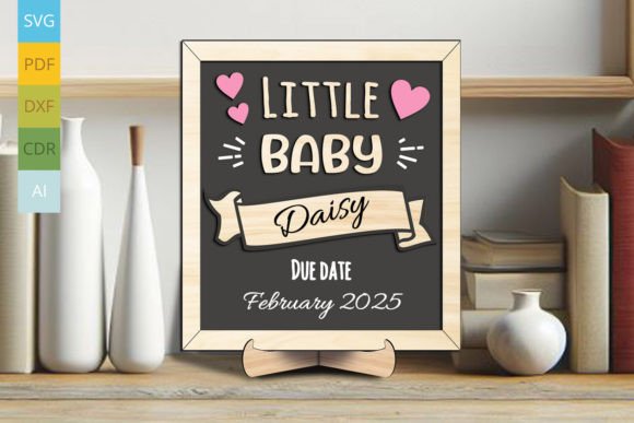 Download Pregnancy Reveal Frame Board SVG Laser - Board Collection