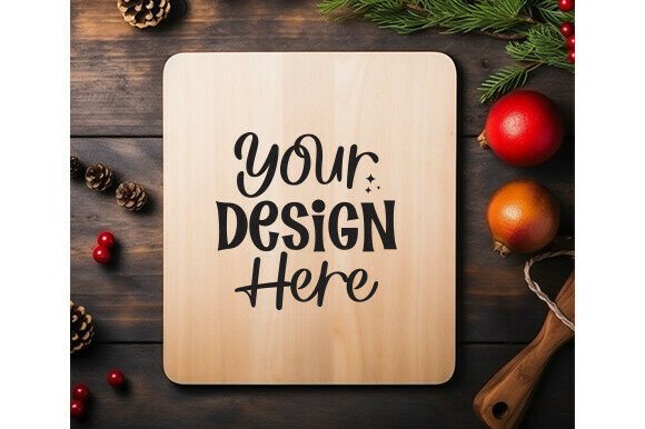 Download Christmas Kitchen Cutting Board Mockup 5 - Board Collection