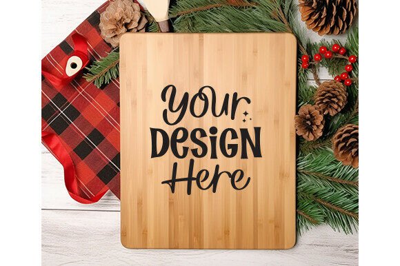 Download Christmas Kitchen Cutting Board Mockup - Board Collection