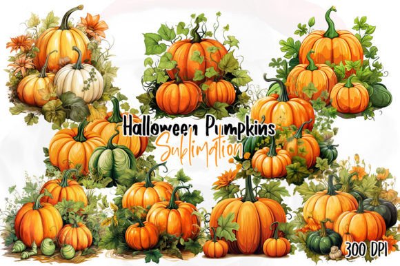 Download Pumpkins Halloween Watercolor Clipart - Pumpkins Collection