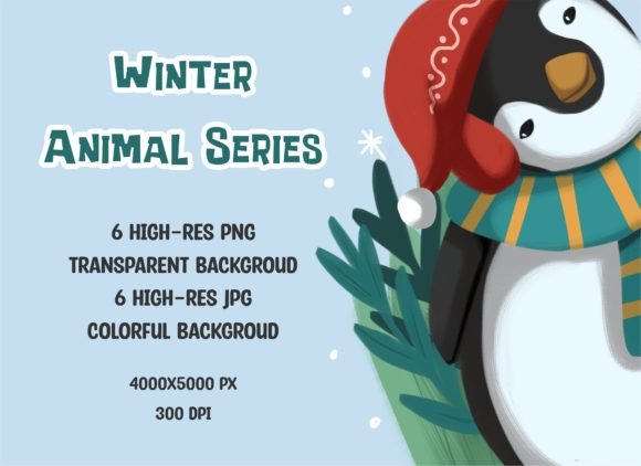Download Set of Cute Winter Animal - Winter animal Collection