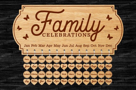 Download Family Celebrations Board Laser Cut - Board Collection