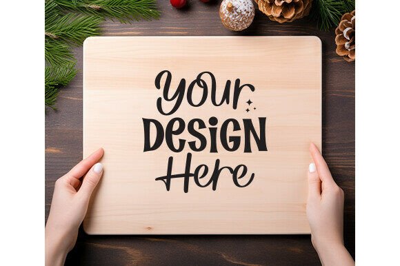 Download Christmas Kitchen Cutting Board Mockup - Board Collection
