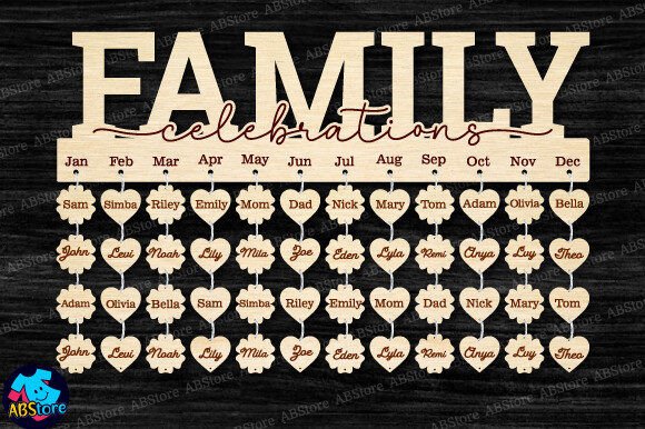 Download Family Celebrations Board Laser Cut - Board Collection